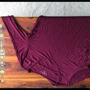 LOFT long sleeve cranberry T
